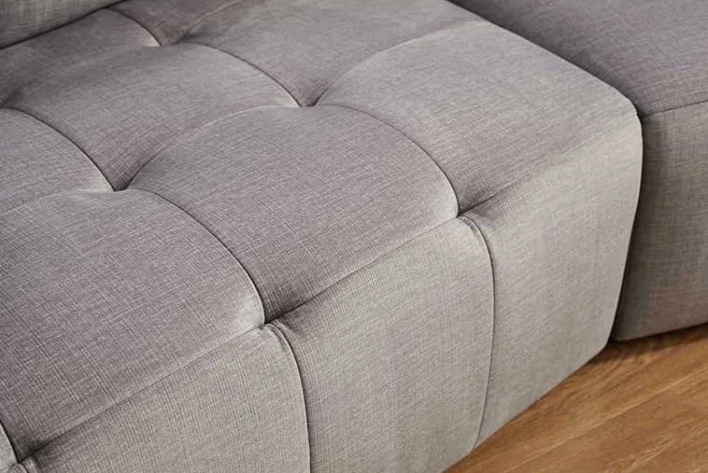 Riess-Ambiente Skandinavisch|Xxl Sofa > Modernes Big Sofa ROYAL 295cm grau Veloursstoff Federkern XXL-Couch