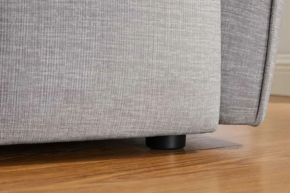 Riess-Ambiente Skandinavisch|Xxl Sofa > Modernes Big Sofa ROYAL 295cm grau Veloursstoff Federkern XXL-Couch