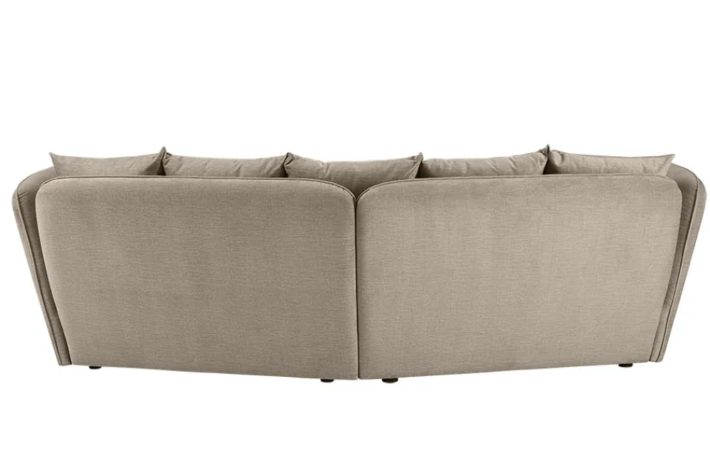 Riess-Ambiente Skandinavisch|Xxl Sofa > Modernes Big Sofa ROYAL 295cm greige Veloursstoff Federkern XXL-Couch