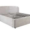 Riess-Ambiente Boxbetten|Skandinavisch > Modernes Boxbett ART DECO 160x200cm greige Bouclé mit Stauraum und Lattenrost