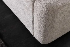 Riess-Ambiente Skandinavisch > Modernes Boxbett ART DECO 180x200cm greige Bouclé mit Stauraum und Lattenrost