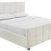 Riess-Ambiente Boxbetten|Skandinavisch > Modernes Boxbett PRESTIGE 180x200cm creme Bouclè mit Stauraum und Lattenrost
