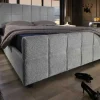 Riess-Ambiente Boxbetten|Skandinavisch > Modernes Boxbett PRESTIGE 180x200cm grau Bouclé mit Stauraum und Lattenrost