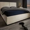 Riess-Ambiente Boxbetten > Modernes Boxbett ROCCO 180x200cm beige Cord mit Stauraum und Lattenrost