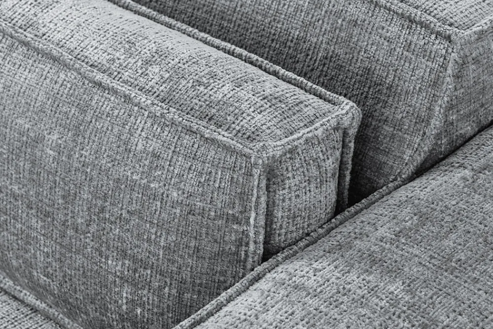 Riess-Ambiente Skandinavisch|Ecksofa > Modernes Ecksofa BOSSA NOVA 265cm grau Chenille 3-Sitzer Couch L-Form
