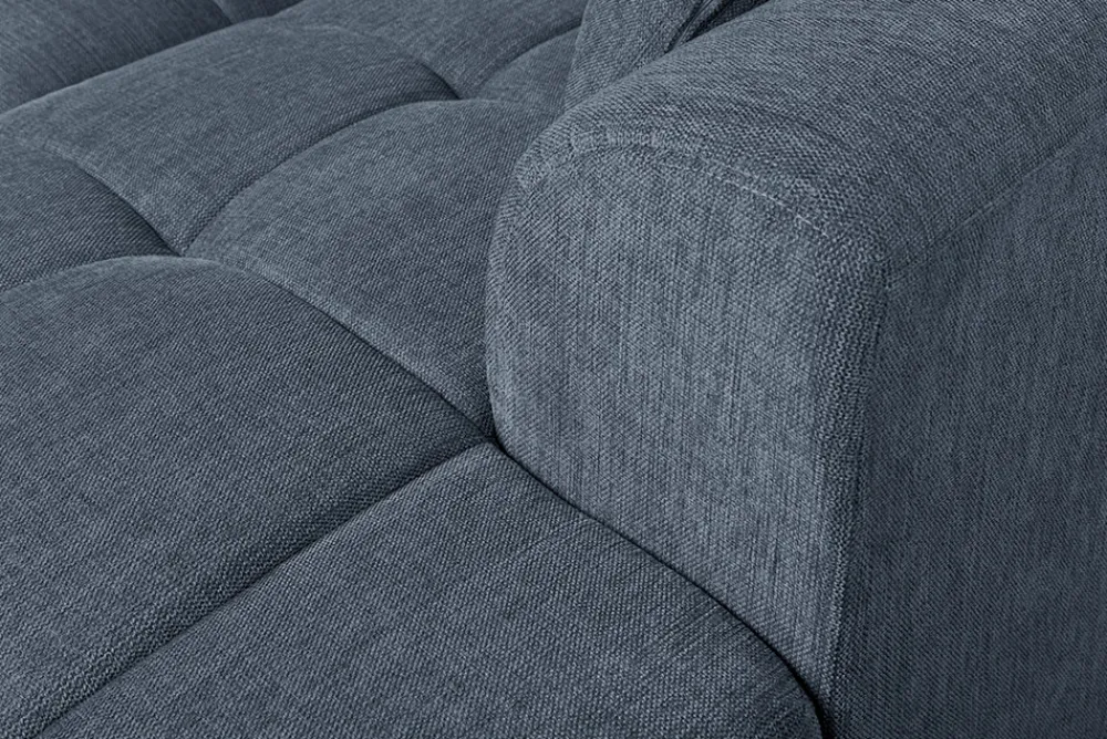 Riess-Ambiente Skandinavisch|Ecksofa > Modernes Ecksofa CITY 240cm blau Strukturstoff 3-Sitzer Couch inkl. Kissen