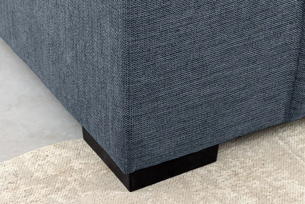 Riess-Ambiente Skandinavisch|Ecksofa > Modernes Ecksofa CITY 240cm blau Strukturstoff 3-Sitzer Couch inkl. Kissen