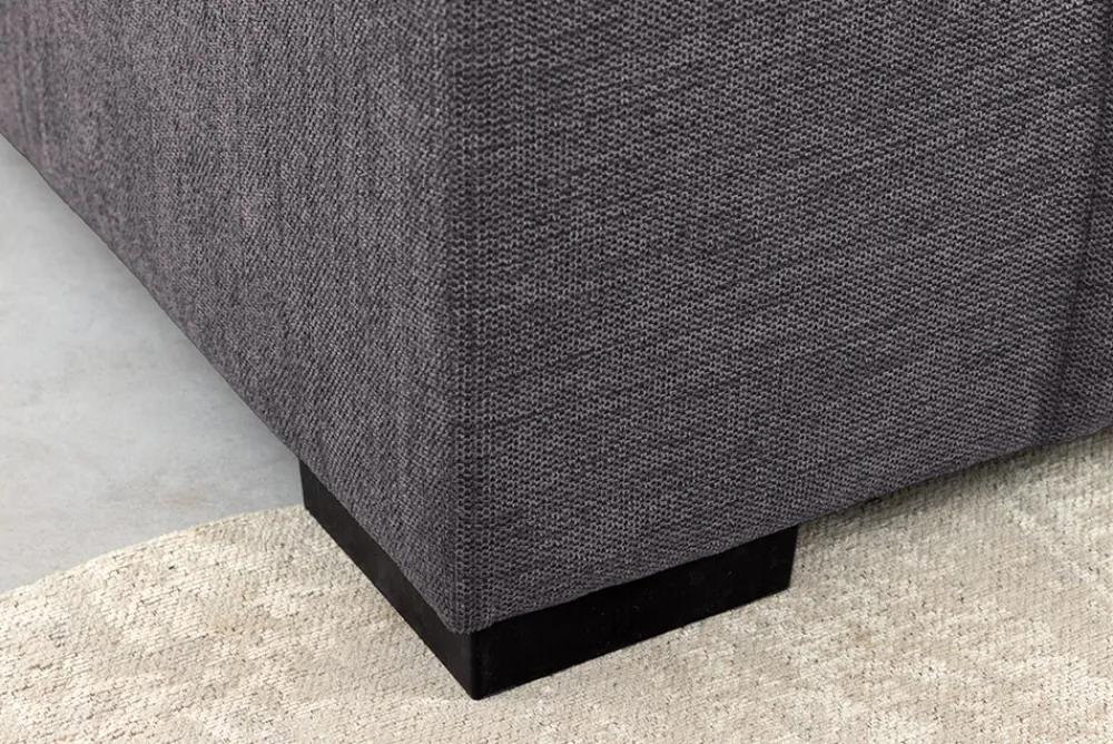 Riess-Ambiente Skandinavisch|Ecksofa > Modernes Ecksofa CITY 240cm grau Strukturstoff 3-Sitzer Couch inkl. Kissen