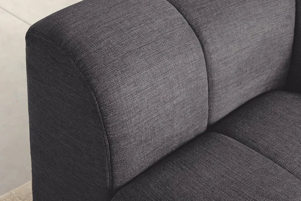 Riess-Ambiente Skandinavisch|Ecksofa > Modernes Ecksofa CITY 240cm grau Strukturstoff 3-Sitzer Couch inkl. Kissen