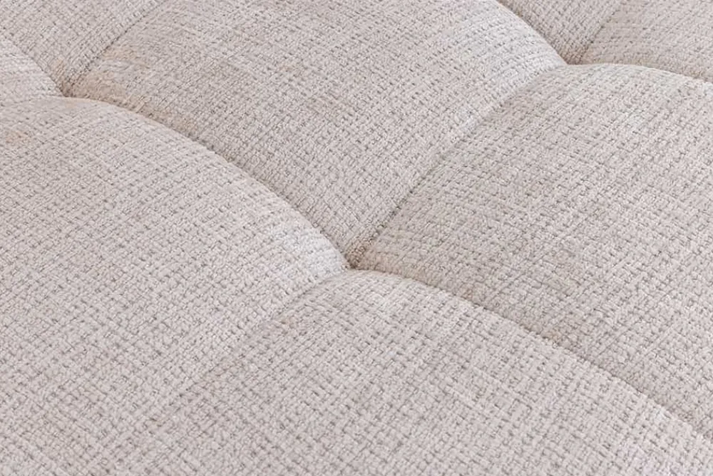 Riess-Ambiente Skandinavisch|Ecksofa > Modernes Ecksofa KENT 220cm champagner beige Chenille Cremona Federkern Wohnlandschaft mit Hocker