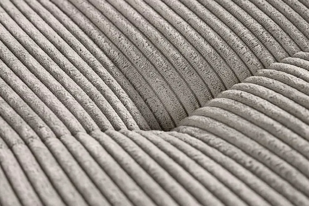 Riess-Ambiente Skandinavisch|Xxl Sofa > Modernes Ecksofa KENT 220cm greige Cord inkl. Hocker Federkern L-Form Wohnlandschaft
