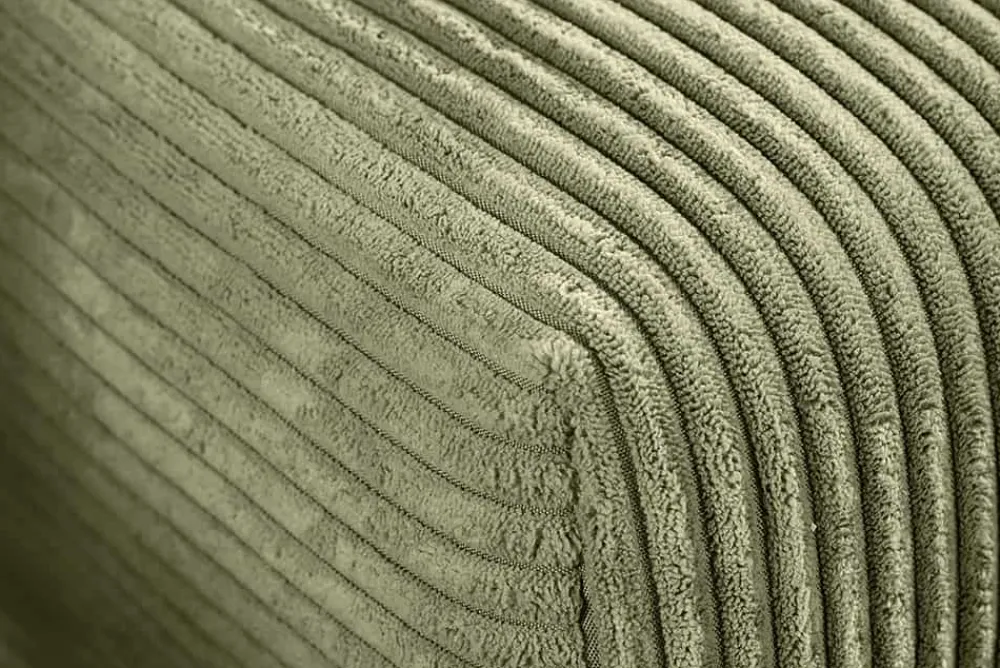 Riess-Ambiente Skandinavisch|Xxl Sofa > Modernes Ecksofa KENT 220cm grün Cord inkl. Hocker Federkern L-Form Wohnlandschaft
