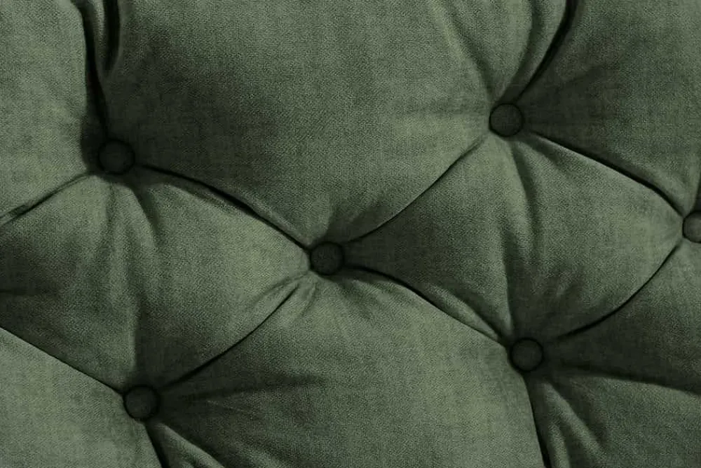 Riess-Ambiente Samt Möbel|Xxl Sofa > Modernes Ecksofa MARRAKESCH 265cm grün Samt 3-Sitzer inkl. Kissen Ottomane rechts