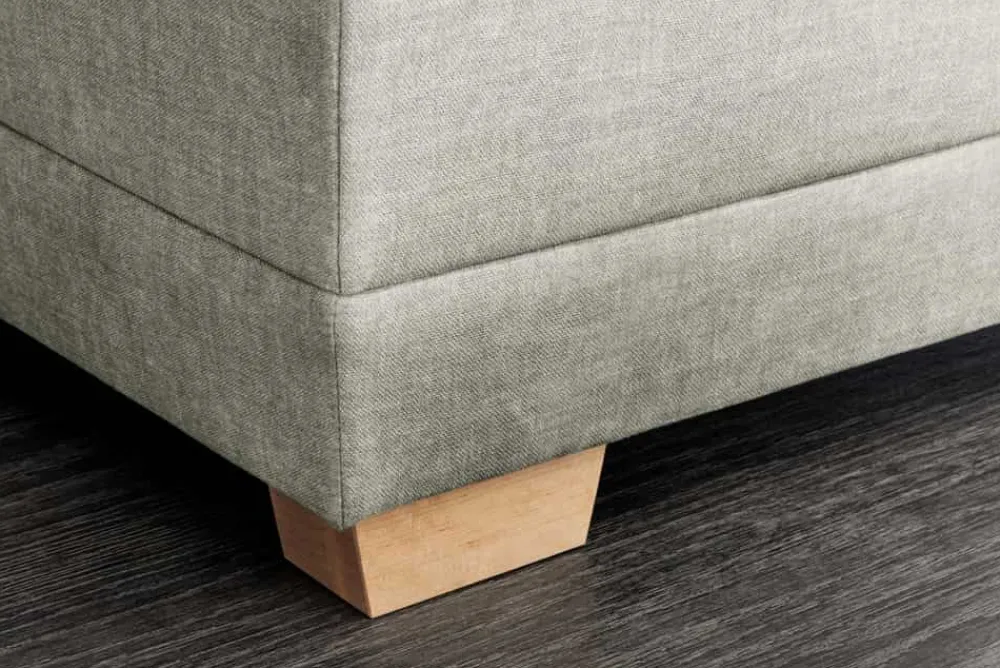 Riess-Ambiente Ecksofa > Modernes Ecksofa NORWAY 250cm taupe Vogue Velours Samt Schlafsofa mit Stauraum