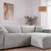 Riess-Ambiente Skandinavisch|Ecksofa > Modernes Ecksofa SIGNATUR 260cm grau Chenille Cremona beidseitig stellbar inkl. Kissen