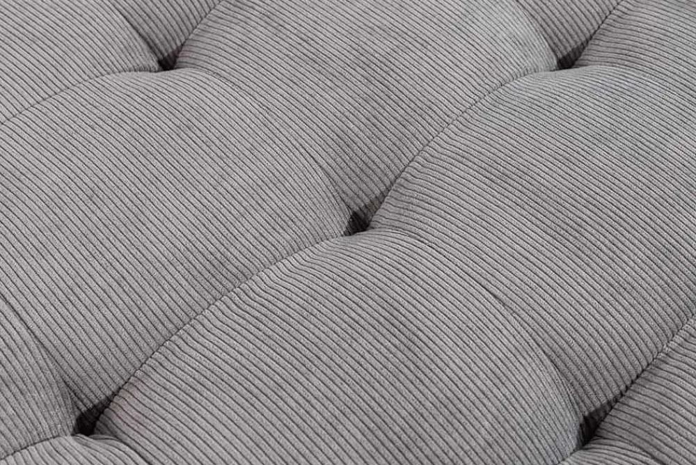 Riess-Ambiente Skandinavisch|Retro Möbel > Modernes Ecksofa STOCKHOLM 220cm grau Cordstoff Federkern 3-Sitzer-Sofa