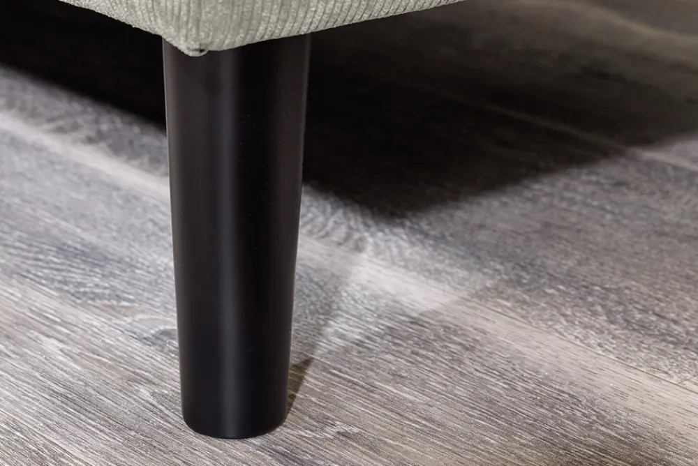 Riess-Ambiente Skandinavisch|Retro Möbel > Modernes Ecksofa STOCKHOLM 220cm hellgrau Cordstoff Federkern 3-Sitzer-Sofa