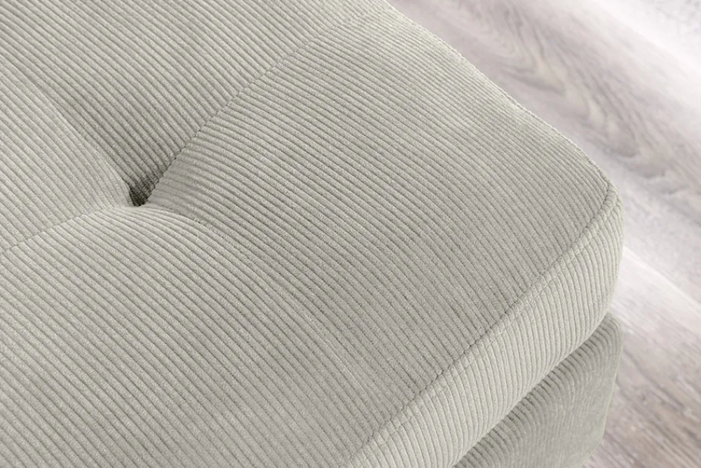 Riess-Ambiente Skandinavisch|Retro Möbel > Modernes Ecksofa STOCKHOLM 220cm hellgrau Cordstoff Federkern 3-Sitzer-Sofa