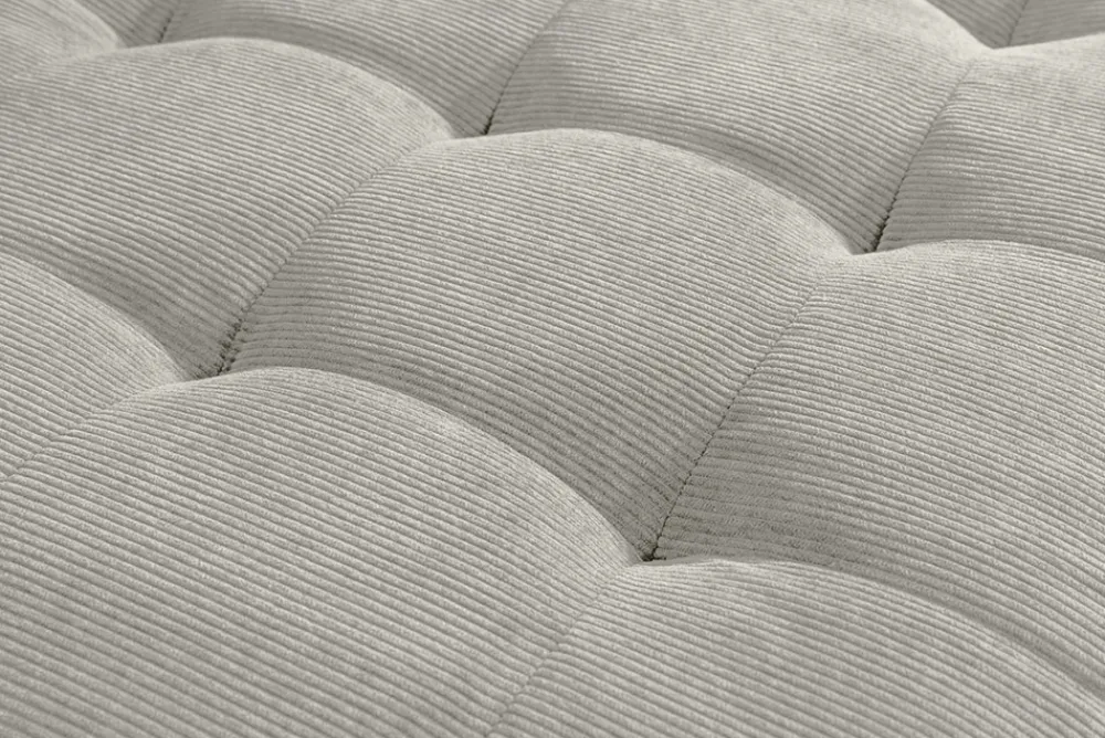 Riess-Ambiente Skandinavisch|Retro Möbel > Modernes Ecksofa STOCKHOLM 220cm hellgrau Cordstoff Federkern 3-Sitzer-Sofa