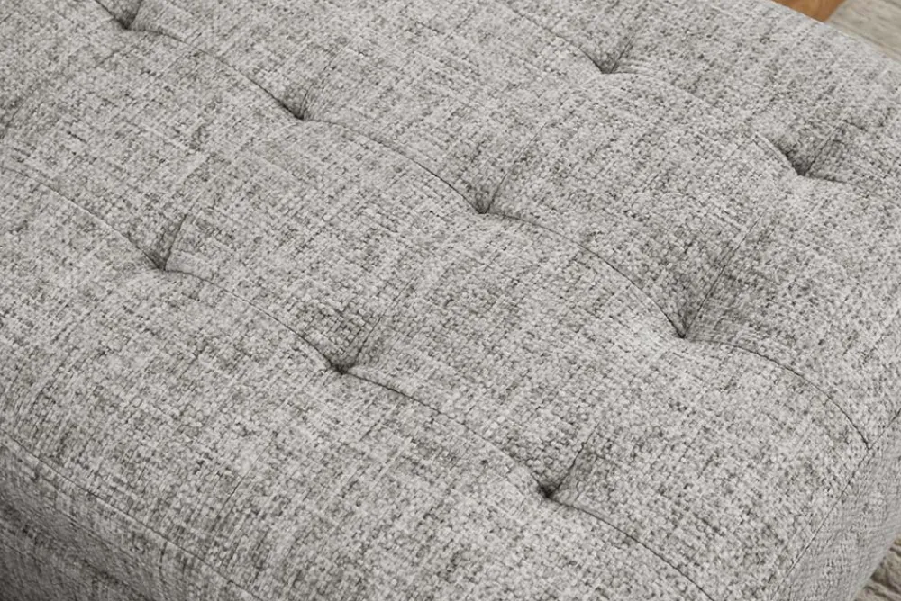 Riess-Ambiente Skandinavisch|Retro Möbel > Modernes Ecksofa STOCKHOLM 220cm grau cozy Veloursstrickstoff Federkern 3-Sitzer-Sofa
