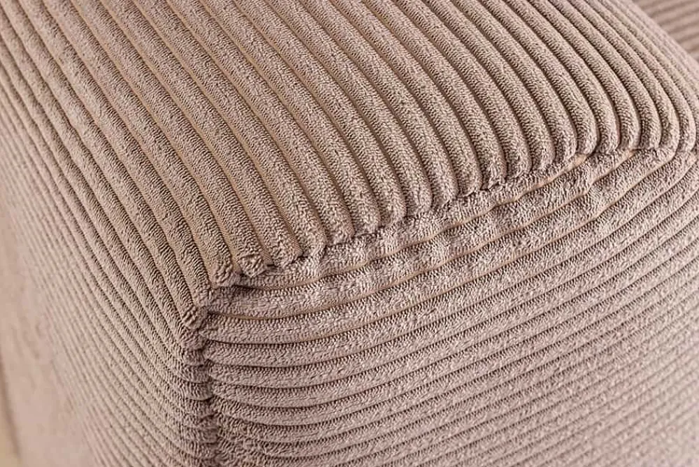 Riess-Ambiente Skandinavisch|Ecksofa > Modernes Ecksofa ZERO GRAVITY 240cm greige Cord 3-Sitzer Couch L-Form