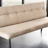 Riess-Ambiente Sitzbänke|Samt Möbel > Moderne Sitzbank BIG GEORGE 160cm champagner beige Samt Strukturstoff Taschenfederkern