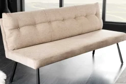 Riess-Ambiente Sitzbänke|Samt Möbel > Moderne Sitzbank BIG GEORGE 160cm champagner beige Samt Strukturstoff Taschenfederkern
