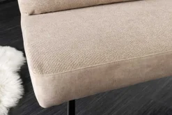 Riess-Ambiente Sitzbänke|Samt Möbel > Moderne Sitzbank BIG GEORGE 160cm champagner beige Samt Strukturstoff Taschenfederkern