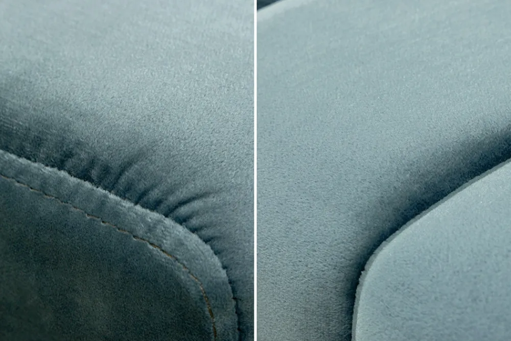 Riess-Ambiente Sitzbänke|Samt Möbel > Moderne Sitzbank PETIT BEAUTÉ 110cm salbei mint Samt schwarzes Gestell