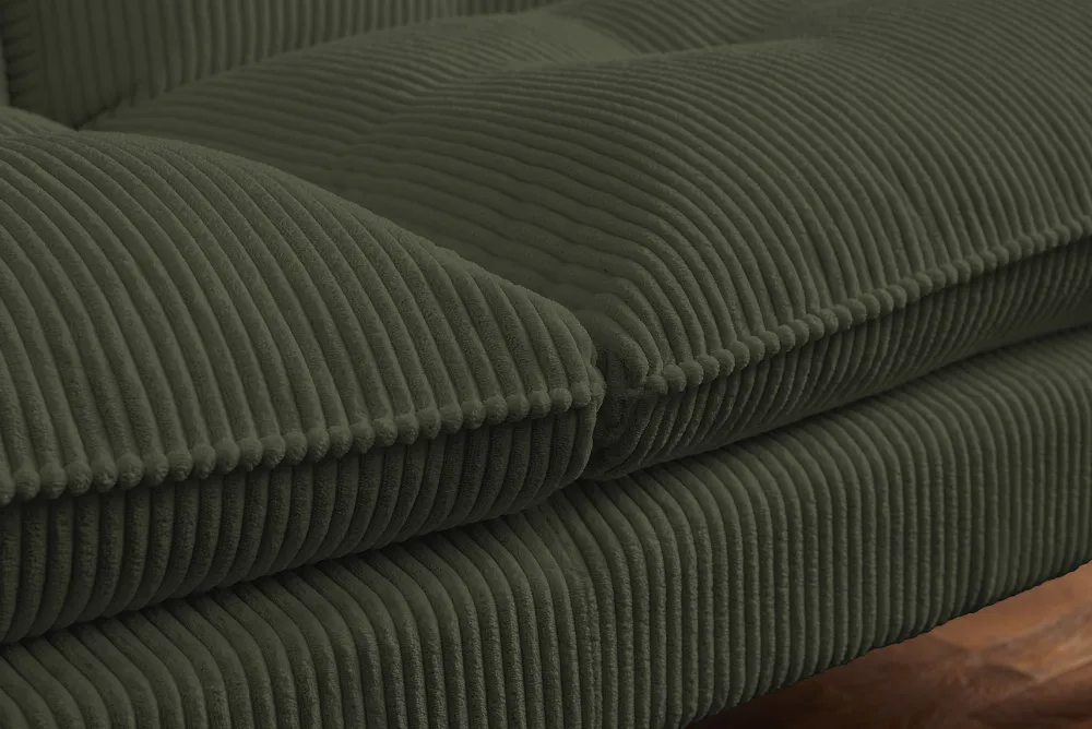 Riess-Ambiente 3-Sitzer Sofa > Modernes Schlafsofa COCOONING 190cm grün Cord 3-Sitzer Couch