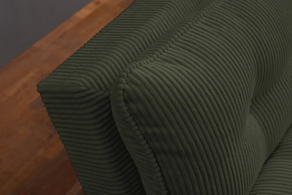 Riess-Ambiente 3-Sitzer Sofa > Modernes Schlafsofa COCOONING 190cm grün Cord 3-Sitzer Couch