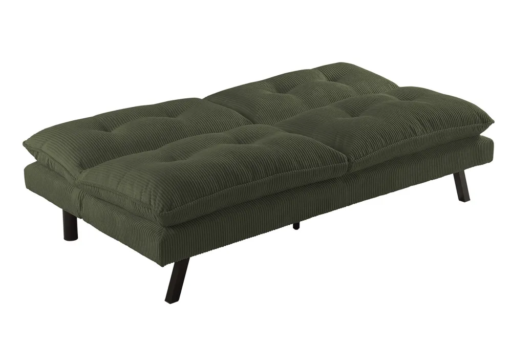 Riess-Ambiente 3-Sitzer Sofa > Modernes Schlafsofa COCOONING 190cm grün Cord 3-Sitzer Couch