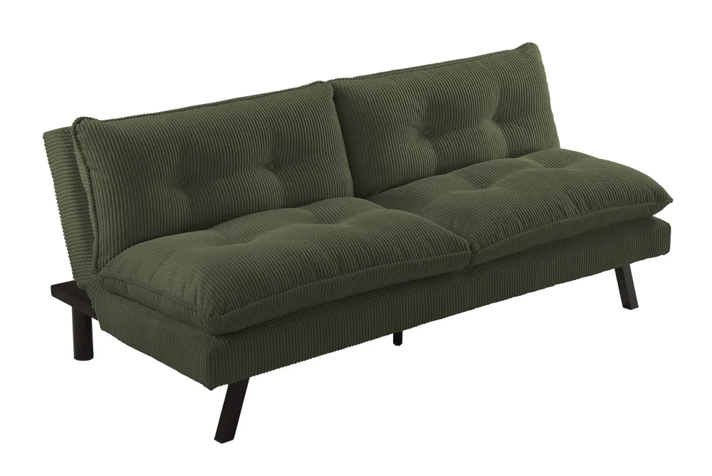 Riess-Ambiente 3-Sitzer Sofa > Modernes Schlafsofa COCOONING 190cm grün Cord 3-Sitzer Couch