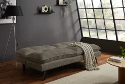 Riess-Ambiente 3-Sitzer Sofa > Modernes Schlafsofa COCOONING 190cm greige Cord 3-Sitzer Couch
