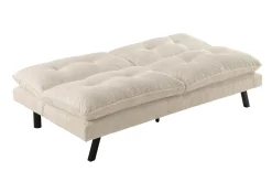 Riess-Ambiente 3-Sitzer Sofa > Modernes Schlafsofa COCOONING 190cm beige Cord 3-Sitzer Couch