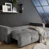 Riess-Ambiente Skandinavisch|3-Sitzer Sofa > Modernes Schlafsofa DIAMOND 235cm silbergrau Chenille Cremona mit Stauraum 3-Sitzer