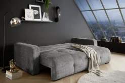 Riess-Ambiente Skandinavisch|3-Sitzer Sofa > Modernes Schlafsofa DIAMOND 235cm silbergrau Chenille Cremona mit Stauraum 3-Sitzer