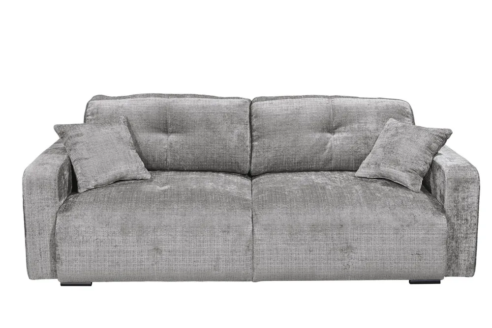 Riess-Ambiente Skandinavisch|3-Sitzer Sofa > Modernes Schlafsofa DIAMOND 235cm silbergrau Chenille Cremona mit Stauraum 3-Sitzer