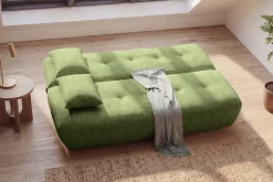 Riess-Ambiente Skandinavisch|3-Sitzer Sofa > Modernes Schlafsofa ELYPSE 200cm grün Chenille 3-Sitzer Couch inkl. Kissen