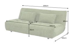 Riess-Ambiente Skandinavisch|3-Sitzer Sofa ><noscript><img width=