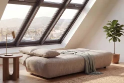 Riess-Ambiente Skandinavisch|3-Sitzer Sofa > Modernes Schlafsofa ELYPSE 200cm greige Chenille 3-Sitzer Couch inkl. Kissen