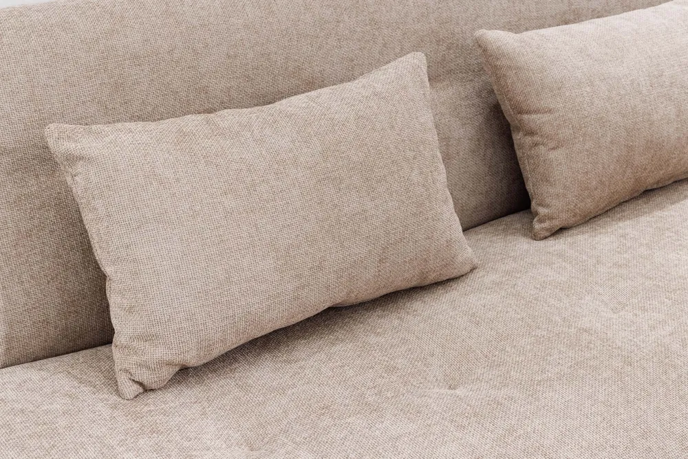 Riess-Ambiente Skandinavisch|3-Sitzer Sofa > Modernes Schlafsofa ELYPSE 200cm greige Chenille 3-Sitzer Couch inkl. Kissen
