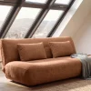 Riess-Ambiente Skandinavisch|3-Sitzer Sofa > Modernes Schlafsofa ELYPSE 200cm rostbraun Chenillestoff 3-Sitzer Couch inkl. Kissen