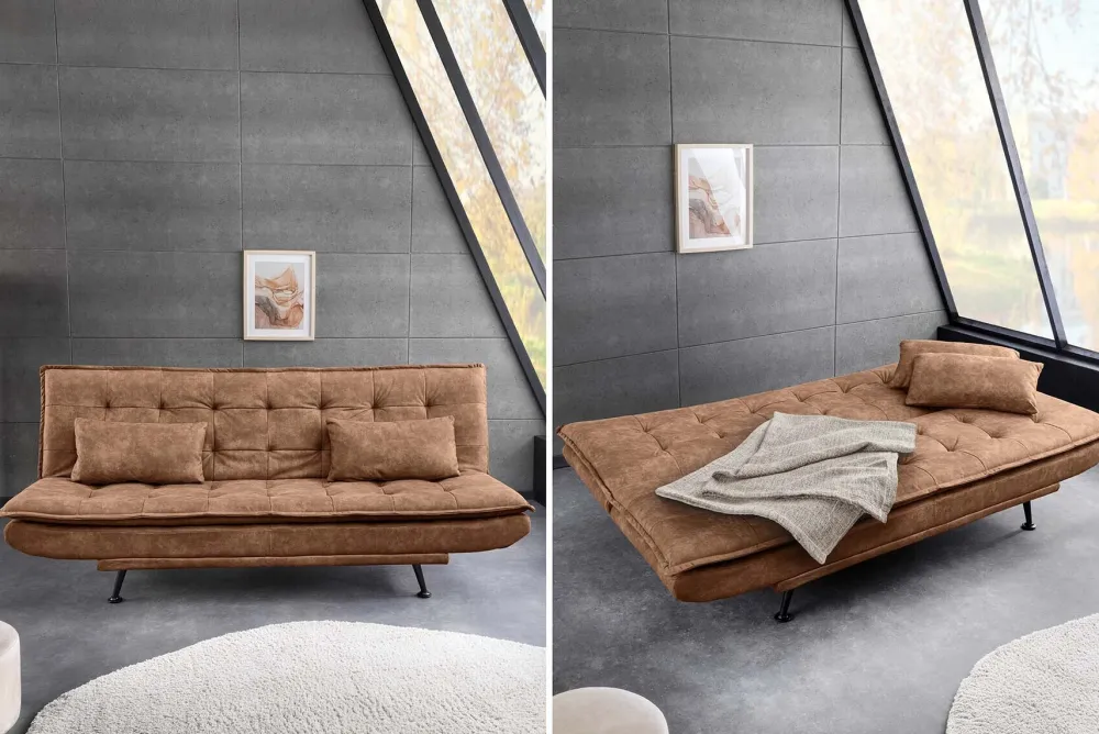 Riess-Ambiente 3-Sitzer Sofa > Modernes Schlafsofa JAZZ 190cm antik braun Microfaser 3-Sitzer Couch