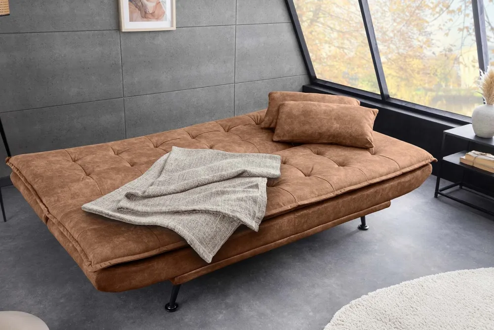 Riess-Ambiente 3-Sitzer Sofa > Modernes Schlafsofa JAZZ 190cm antik braun Microfaser 3-Sitzer Couch