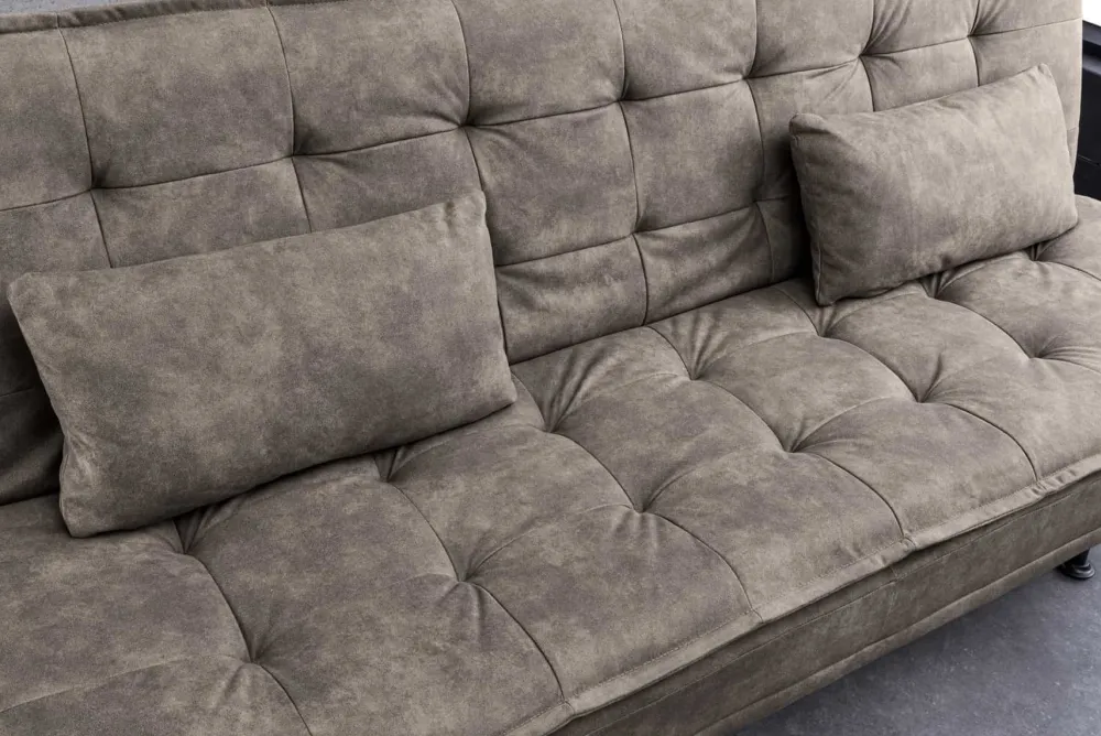 Riess-Ambiente Skandinavisch|3-Sitzer Sofa > Modernes Schlafsofa JAZZ 190cm antik taupe Microfaser 3-Sitzer Couch
