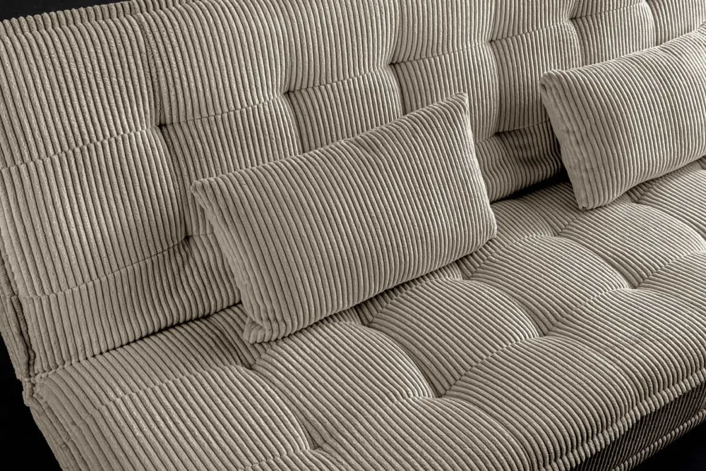 Riess-Ambiente 3-Sitzer Sofa > Modernes Schlafsofa JAZZ 190cm greige Cord 3-Sitzer Couch