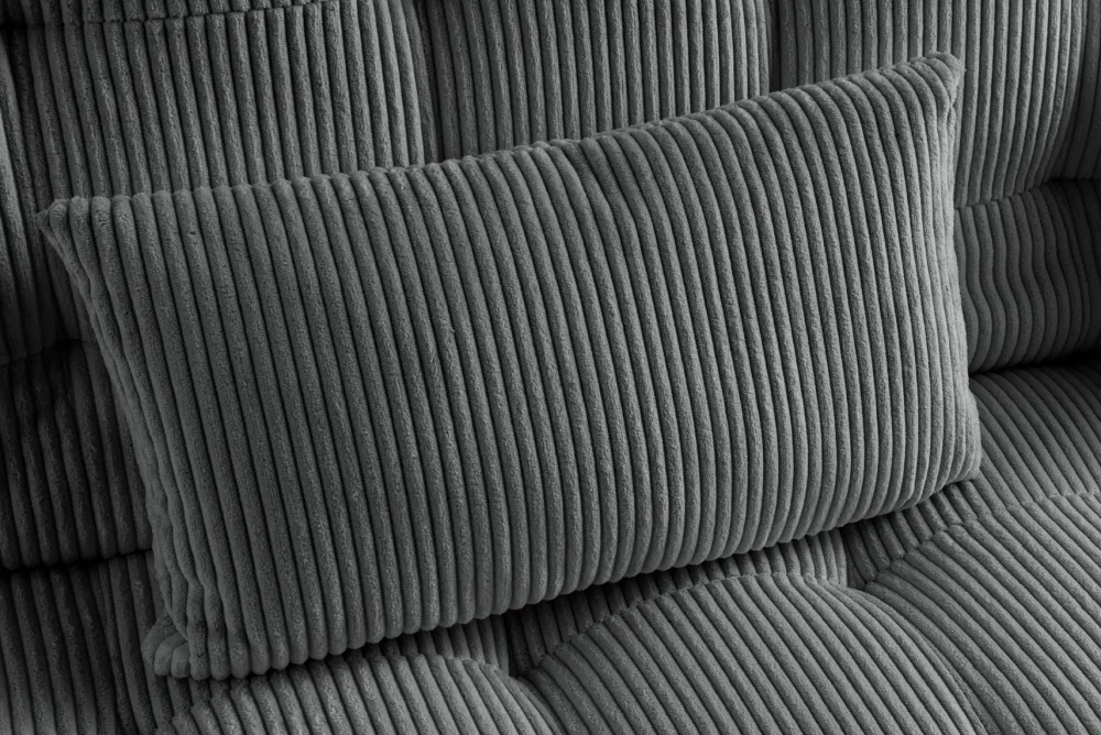 Riess-Ambiente 3-Sitzer Sofa > Modernes Schlafsofa JAZZ 190cm grau Cord 3-Sitzer Couch