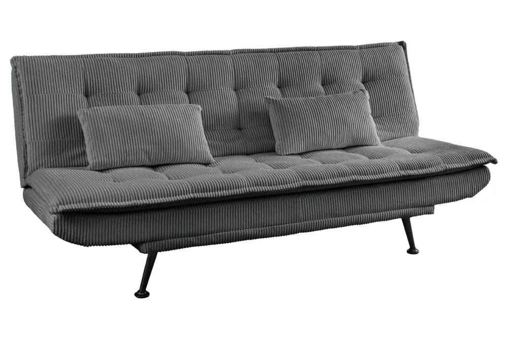 Riess-Ambiente 3-Sitzer Sofa > Modernes Schlafsofa JAZZ 190cm grau Cord 3-Sitzer Couch