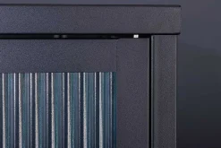 Riess-Ambiente Vitrinen|Sideboards & Kommoden > Modernes Sideboard AMSTERDAM 105cm schwarz gold Riffelglas Metall Vitrine Schrank